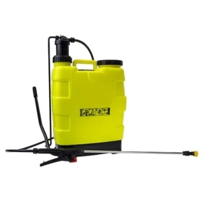 Pompa de stropit manuala tip vermorel, capacitate 20L, pentru gradina, pomi, legume, cu suport pentru umar, galben foto