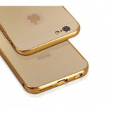 Husa Bumper Aluminiu cu capac Apple Iphone 7 Plus Gold, Plastic, Carcasa