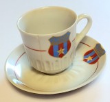 Ceasca + farfurie (de colectie-fotbal) - anii`80 - STEAUA BUCURESTI