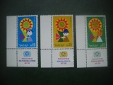 HOPCT TIMBRE MNH 848 AN INTERNATIONAL AL TURISMULUI 1967 -3 VAL CU TABS ISRAEL, Nestampilat