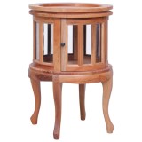 Cumpara ieftin Dulap cu vitrină, natural, 50x50x76 cm, lemn masiv de mahon