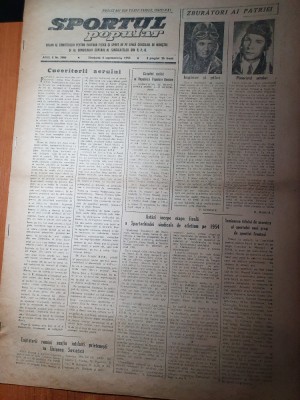 sportul popular 4 septembrie 1954-zburatorii patriei,ziua aviatiei,ciclism,tir foto