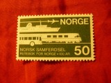 Serie 1 valoare Norvegia 1969 - 100 Ani primul Ghid Transporturi