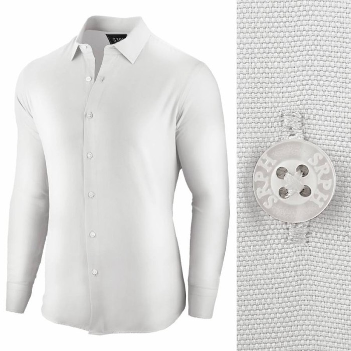 Camasa pentru barbati alba regular fit Essential Life Camasa pentru barbati alba regular fit Essential Life