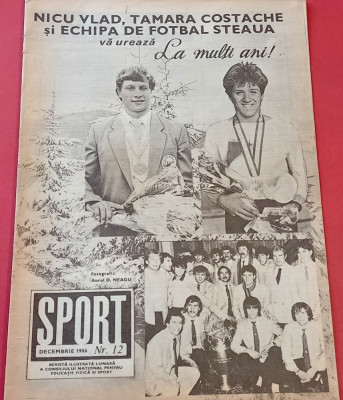 Revista SPORT nr.12/decembrie 1986 (prezentare JIUL PETROSANI) foto