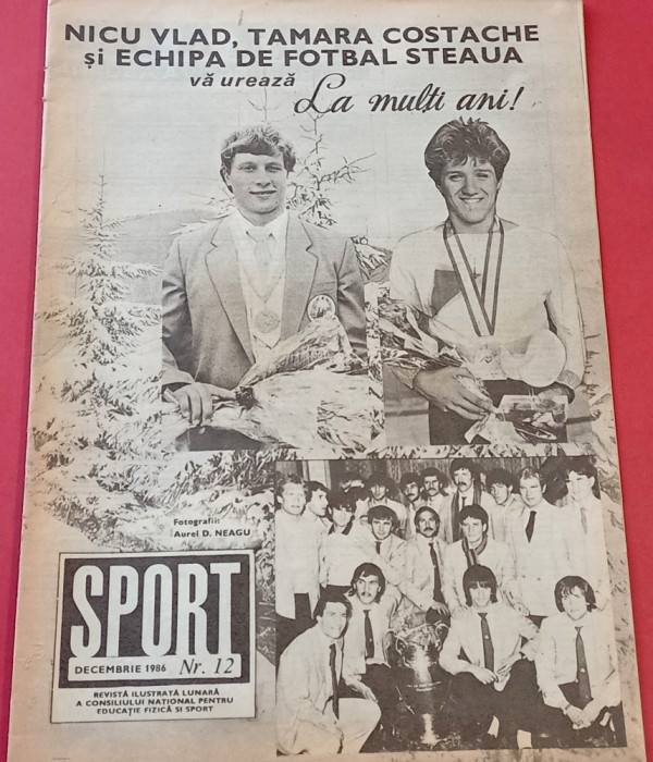 Revista SPORT nr.12/decembrie 1986 (prezentare JIUL PETROSANI)