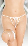 Chilotei Sexy Decupati Cu Perle, Alb, S/L, Softline