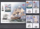 Angola 2019 - Nave cu Vele &Icirc;nalte, Serie cu Tapsuri + Colita, MNH