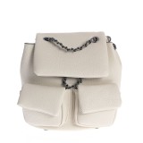 Rucsac crem matlasat cu bretele din lant