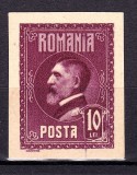 Cumpara ieftin ✅RO 1926 LP 74 ,&quot;A 60-a aniversare Ferdinand I&quot;, PROOF ,10 lei violet, &#039;Reproducerea Visoianu&#039; 22x29 mm , litografiate hartie groasa original negumata, Stampilat