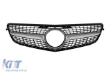 Grila diamantata crom/gray, potrivita pentru Mercedes C-Class W204 sedan, break, coupe 2007-2014 Performance AutoTuning
