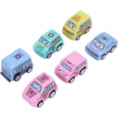 Set 6 Masinute de Jucarie, 4 cm, Multicolore