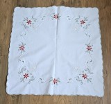 FATA DE MASA VINTAGE DIN BUMBAC CU BRODERIE MECANIZATA, MOTIV DE CRACIUN