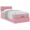 vidaXL Cadru de pat otoman cu saltea roz 100x200cm catifea 3311758