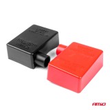 Set capace protectie borne baterie din cauciuc, 2 bucati, rosu/negru, Amio