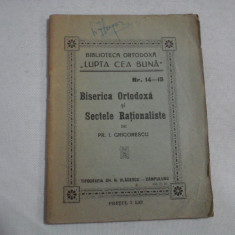 BISERICA ORTODOXA si SECTELE RATIONALISTE - de Pr.I.Grigorescu