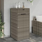 Dulap depozitare de gradina, gri, 55x55x111 cm, poliratan GartenMobel Dekor, vidaXL