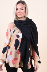 Esarfa Dama Pieces Gabriella Long Scarf Negru foto