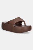 Melissa papuci MELISSA FREE PLATFORM THONG AD femei, culoarea maro, cu platforma, M 36088 BE885