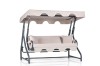 Balansoar Gradina 3 Locuri Extensibil Crem 200cm x 165cm Metalic Impermeabil 240kg Clara
