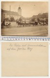 Sibiu - fotografie antebelica - trăsuri &icirc;n Piața Mare 17 x 12.5 cm