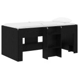 vidaXL Cadru de Pat &Icirc;nalț pentru Copii 2 pcs Stejar Negru 3422572