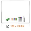 Pachet tabla magnetica alba 120&amp;#215;150 cm, cu accesorii incluse, VISUAL