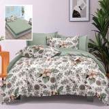 Cumpara ieftin Lenjerie pat dublu,bumbac satinat,6 piese,cearceaf normal 230x250cm, cearceaf pilota 200x230cm, 2 fete de perna 50x70, 2 fete de perna 70x70-LEC14