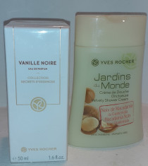 Parfum Vanille Noire Yves Rocher, 50 ml + Gel dus Nuca Macadamia cadou foto