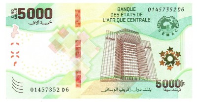 Statele Africii Centrale 5 000 5000 Franci 2020-2022 P-703 aUNC foto