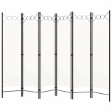 Cumpara ieftin Paravan de camera cu 6 panouri, alb, 240 x 180 cm
