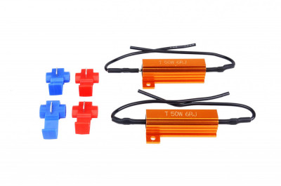 Set 2 anulatoare eroare de bec ars pentru becuri cu LED 6Ohm, 50W, 12V FAVLine Selection foto