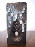 Vaza modernista Mid Century, cermica glazurata fat lava