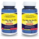 Pachet Complex Forte (Ca+Mg+Se+Si+Zn) cu Vitamina D3 60cps+30cps