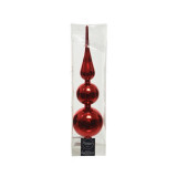 Varf de brad - Plain Treetop Shiny XL - Christmas Red | Kaemingk