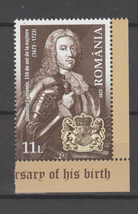 ROMANIA 2023 DIMITRIE CANTEMIR -350 ani de la nastere Serie 1 timbru LP. 2400