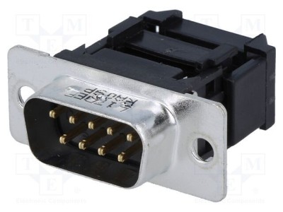 Mufă Tată D-Sub 9 PIN pentru Cablu-bandă IDC Alamă 5A - AMPHENOL foto
