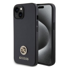 Husa pentru iPhone 15 / iPhone 14 / iPhone 13 - Strass Metal Logo (GUHCP15SPS4DGPK) - Black foto