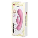 Cumpara ieftin Vibrator Rabbit Hugo, Roz, 16.5 cm, Pretty Love