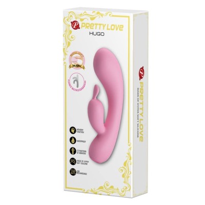 Vibrator Rabbit Hugo, Roz, 16.5 cm foto