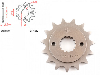 Pinion transmisie fata 520/15T, JTF512 foto