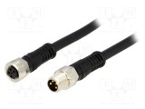 Cablu senzori automatizări M8-M8 MOLEX 4 PIN tată mamă