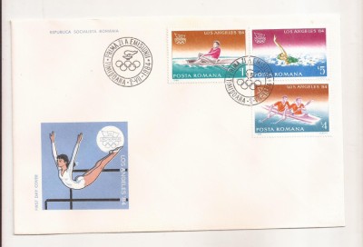 P6 Plic FDC - Prima zi a emisiunii - Olimpiada Los Angeles 1984, format mare foto