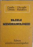 Bazele Membranologiei - Candin Liteanu, Gheorghe Radulescu, 1984, Editura Stiintifica, Chimie, 512 pagini, Hardcover