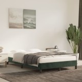 VidaXL Cadru de pat fără saltea, verde &icirc;nchis, 120x200 cm, catifea
