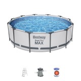 Piscina supraterana Bestway Steel Pro MAX 366x100 cm cu filtru si scara