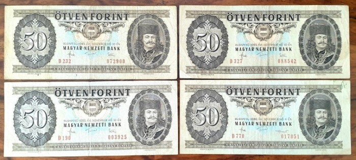 Ungaria 50 pengo 1983-1986. set 3 buc