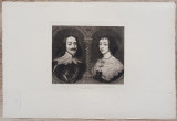 Portretul regelui Carol I al Angliei, A. van Dyck// gravura A. Quantin