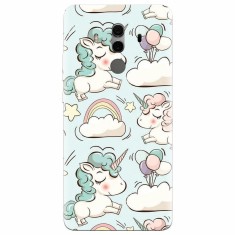 Husa silicon pentru Huawei Mate 10, Unicorns And Clouds foto