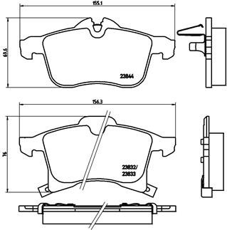 BREMBO P 59 045 PRIME LINE set placute frana,frana disc
